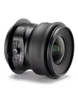 Photo of ARCA 24 mm Pico Lens, three-quarter view, showing the tilt lock of the ARCA 24 mm Lens for the Pico system. A wide-angle manual focus lens, designed for the Pico View Camera System. Features a permanent B-mount that bayonets directly to the Pico View Camera’s front frame. From ARCA-SWISS USA. SKU: 010524