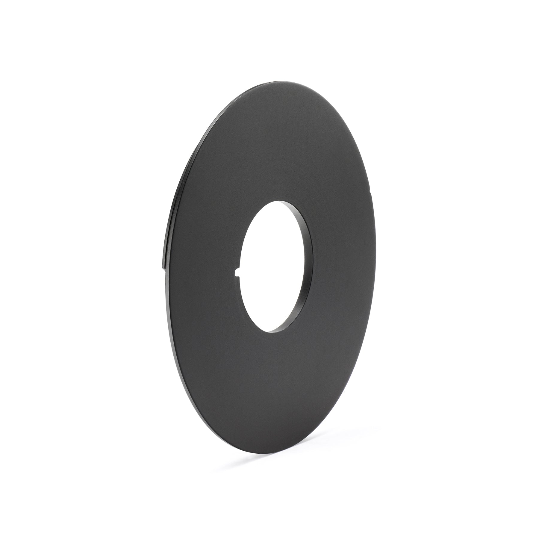 Photo of ARCA-SWISS Pico Lens Board #0. Three-quarter front view of the ARCA-SWISS Pico round lens board for Rodenstock or Schneider lenses with copal 0 shutters, or aperture only mounts. From ARCA-SWISS USA.  SKU:  010900