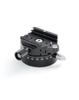 Photo of ARCA-SWISS Classic Panoramic Quickset Device. Panoramic base with built-in quick release. 360° panning with locking lever. Compatible with 3/8”-16 thread and comes with a 1/4”-20 bushing adapter. From ARCA-SWISS USA.  SKU:  802310.3