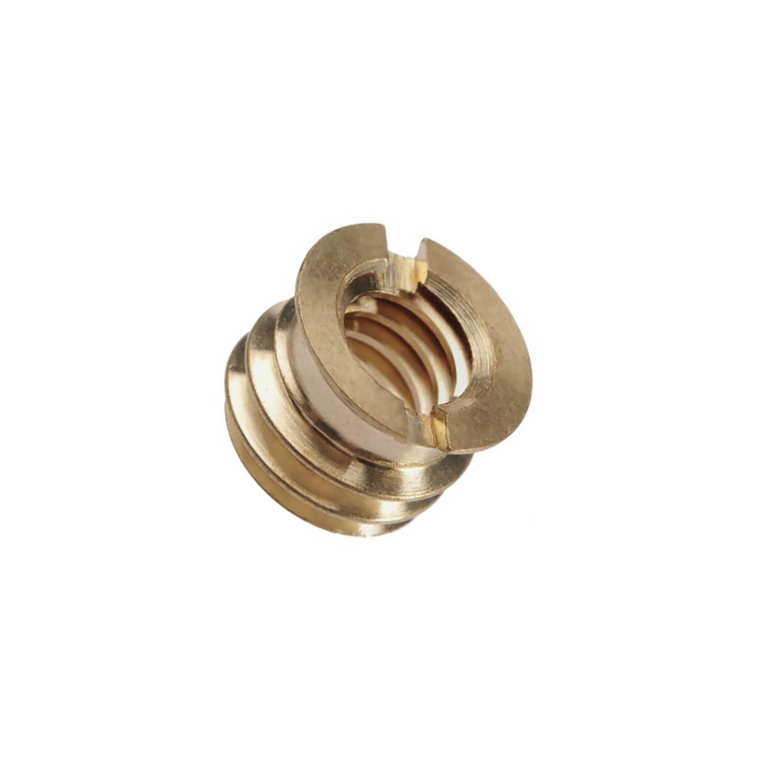 Photo of ARCA-SWISS Adapter Screw Bushing 1/4”-3/8”. For cameras, tripods or tripod heads with a 3/8” threaded socket to be attached to devices which have a 1/4” threaded screw. From ARCA-SWISS USA.  SKU:  809011