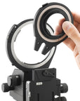 Photo of ARCA-SWISS Pico Mirrorless Camera Adapter L-mount, rear view, being installed into the rear frame. From ARCA-SWISS USA.  SKU:  010112