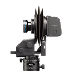 Photo of ARCA-SWISS Pico Bellows for Digital Backs, side view showing the three pleat bellows design. Dedicated component of the Pico view camera. Designed for use with medium format digital backs. Made of leather. From ARCA-SWISS USA. SKU: 010720