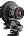 Photo of ARCA-SWISS Pico View Camera for mirrorless digital cameras, 3/4 front view, with ARCA 50 mm Pico Lens. General purpose manual focus lens designed for the Pico system. Features a permanent B-board bayonet mount that connects directly to the Pico View Camera’s front frame. From ARCA-SWISS USA. SKU: 010550