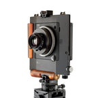 Photo of ARCA-SWISS RL3di Technical Camera with quartering view, featuring a modular and expandable system, geared axis tilt built into the camera body, a helical focusing mechanism and smooth positive friction. From ARCA-SWISS USA. SKU: 017045.1