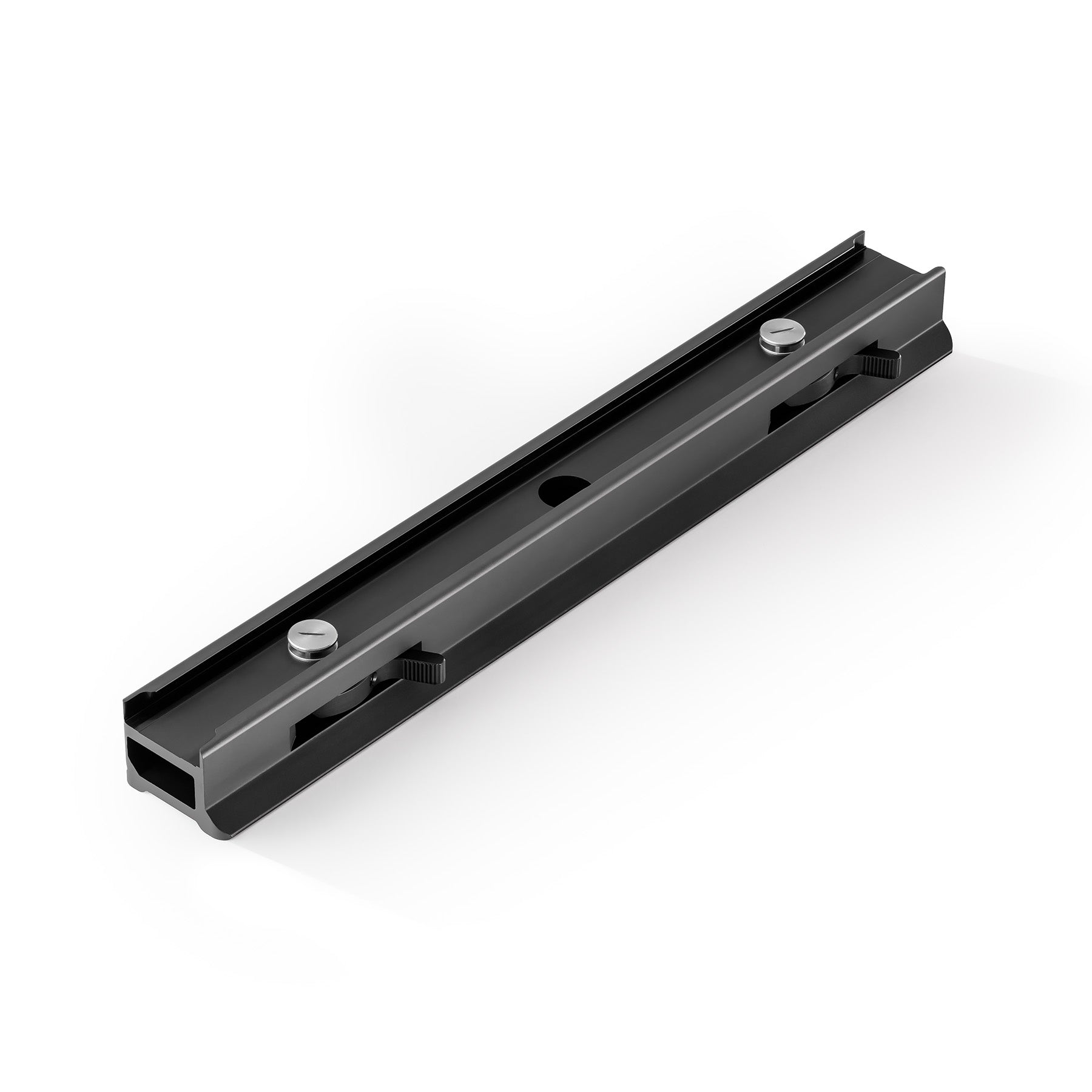 Photo of ARCA-SWISS Connecting Bracket 30 cm. Modular component of the ARCA-SWISS view camera optical bench. Provides a 3/8”-16 threaded socket on the base. From ARCA-SWISS USA. SKU: 0412130