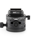 Photo of ARCA-SWISS Core 75 Leveler geared tripod head with front view, featuring base and top panning, and micro-metric movements of +/- 15° in the X/Y axes. From ARCA-SWISS USA. SKU: 860112