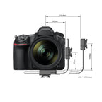 ARCA-SWISS L-Bracket monoball®Fix Universal. Facilitates quick change in orientation. Camera is positioned over the optical center of the tripod head. Compatible with ARCA-SWISS quick release system. Designed with compact monoball®Fix base plate in a longer length for photographers using mirrorless cameras. From ARCA-SWISS USA. SKU: 802307