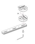 Illustration of ARCA-SWISS NodalSet. Precise nodal point adjustment for distortion-free panoramic images. Compatible with Pan System accessories for multi-row captures. Quick release can be manually rotated 90 degrees to accommodate a lents foot. From ARCA-SWISS USA.