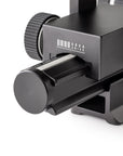 Photo of ARCA-SWISS Rail Stop Universalis. Plugs in to the open channel at the end of the monorail. Safety stop barrier for function carrier. Compatible with ARCA-SWISS Monorail II. From ARCA-SWISS USA. SKU: 044111