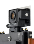 Photo of ARCA-SWISS VarioFinder II. Optical viewfinder for previewing image compositions. Allows for choosing a lens, evaluating compositions, and visualizing with rise/fall and shift movements before setting up camera. From ARCA-SWISS USA. SKU: 0161008