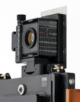 Photo of ARCA-SWISS VarioFinder II. Optical viewfinder for previewing image compositions. Allows for choosing a lens, evaluating compositions, and visualizing with rise/fall and shift movements before setting up camera. From ARCA-SWISS USA. SKU: 0161008