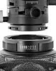 Photo of ARCA-SWISS QuickLink System tripod head set, receiver base with 3/8” socket and tripod head disk with 3/8” screw. From ARCA-SWISS USA. SKU: 802320