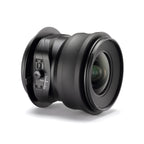 Photo of ARCA 24 mm Pico Lens, three-quarter view, showing the tilt lock of the ARCA 24 mm Lens for the Pico system. A wide-angle manual focus lens, designed for the Pico View Camera System. Features a permanent B-mount that bayonets directly to the Pico View Camera’s front frame. From ARCA-SWISS USA.  SKU:  010524