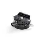 Photo of ARCA-SWISS Classic Panoramic Quickset Device. Panoramic base with built-in quick release. 360° panning with locking lever. Compatible with 3/8”-16 thread and comes with a 1/4”-20 bushing adapter. From ARCA-SWISS USA.  SKU:  802310.3