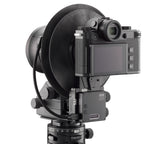 Photo of ARCA-SWISS Pico View Camera for mirrorless digital cameras, showing Pico aperture control unit. View camera accessory for integration with ARCA 24, ARCA 50, and Phase One blue and silver ring lenses. From ARCA-SWISS USA.  SKU:  010500