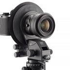 Photo of ARCA-SWISS Pico View Camera for mirrorless digital cameras, 3/4 front view, with ARCA 50 mm Pico Lens. General purpose manual focus lens designed for the Pico system. Features a permanent B-board bayonet mount that connects directly to the Pico View Camera’s front frame. From ARCA-SWISS USA.  SKU:  010550