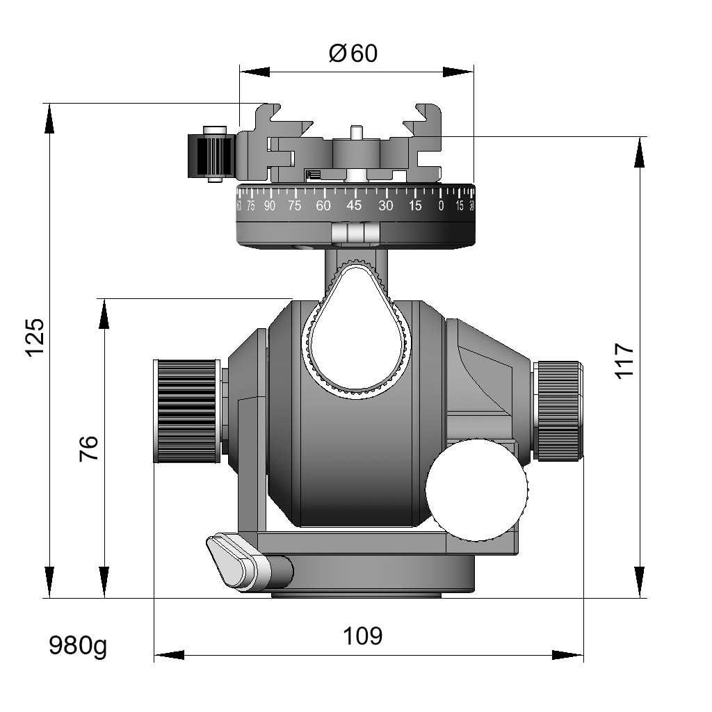 d4 (Geared) tripod head – ARCA-SWISS USA