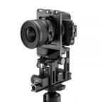 Photo of ARCA-SWISS F-Universalis DSLR View Camera with quartering view, featuring quick release and Micro-Orbix® tilt. From ARCA-SWISS USA. SKU: 019123-OC