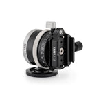 Photo of ARCA-SWISS monoball® p0 tripod head with tilt, featuring patented aspherical ball, three locking elements, textured locking ring, 90° tilt and 360° top panning. From ARCA-SWISS USA.  SKU: 801214