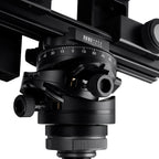 Photo of ARCA-SWISS Core 75 Leveler geared tripod head with quartering view, featuring base and top panning, and micro-metric movements of +/- 15° in the X/Y axes. From ARCA-SWISS USA. SKU: 860112