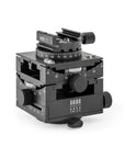 Photo of ARCA-SWISS C1 Cube geared tripod head with Classic quick release, quartering view, featuring gear-driven, self-locking micro-metric controls. From ARCA-SWISS USA.  SKU: 8501003.1  