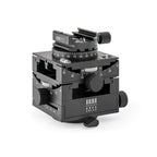 Photo of ARCA-SWISS C1 Cube gp geared tripod head with Classic quick release, quartering view, featuring gear-driven, self-locking micro-metric controls. From ARCA-SWISS USA.  SKU: 8501003.1