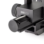 Photo of ARCA-SWISS Rail Stop Universalis. Plugs in to the open channel at the end of the monorail. Safety stop barrier for function carrier. Compatible with ARCA-SWISS Monorail II. From ARCA-SWISS USA.  SKU:  044111