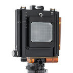 Photo of ARCA-SWISS Rm3di Technical Camera with rear view, featuring an award winning technical camera, a modular and expandable system, geared axis tilt built into the camera body and a helical focusing mechanism. From ARCA-SWISS USA. SKU: 017069.1