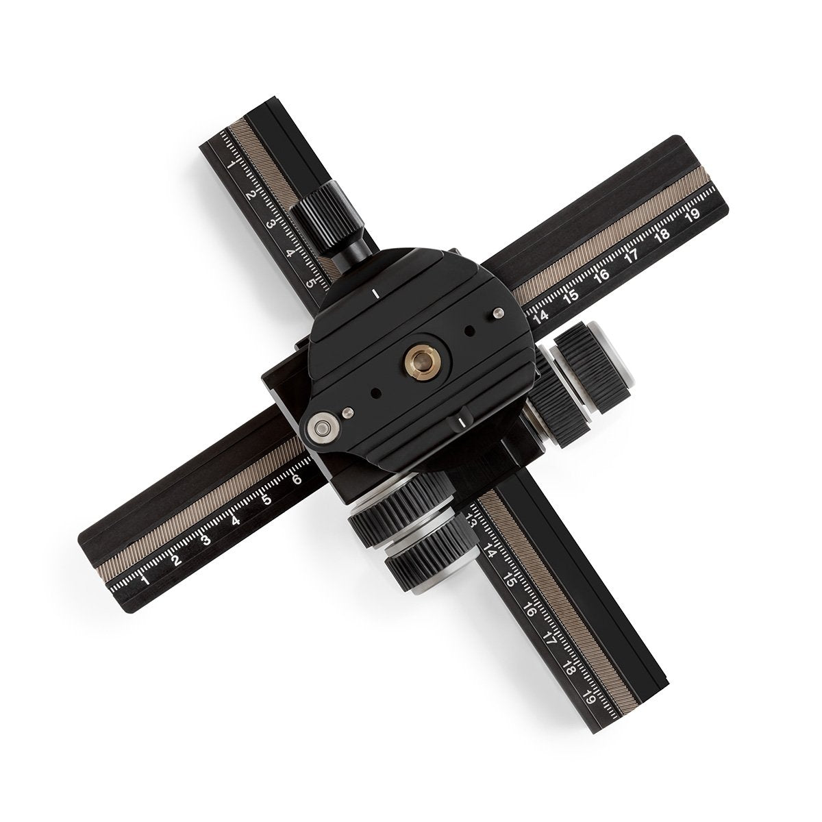 Arca-Swiss X-Table geared macro and positioning tripod head accessory, overhead view