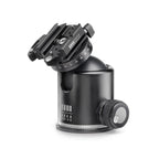 Photo of ARCA-SWISS monoball® Z1g+ dp flipLock® tripod head with quartering view, featuring an aspherical ball design, axial clamping, progressive motion and gravity friction control. From ARCA-SWISS USA.  SKU: 801124