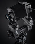 Photo of ARCA-SWISS M-Monolith 6X9 View Camera with quartering view, featuring tri-axial yaw-free movements, telescoping optical bench, base tilt and and ARCA-SWISS Micro-Orbix® tilt. From ARCA-SWISS USA. SKU: 014169-OC