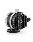 Photo of ARCA-SWISS monoball p0+ tripod head with tilt, featuring + friction control, patented aspherical ball, three locking elements, textured locking ring, 90° tilt and 360° top panning. SKU: 801218